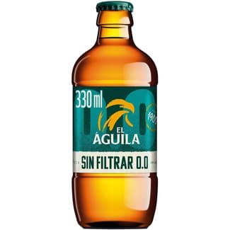Cerveza rubia especial sin filtrar 0,0 botella 33 cl -