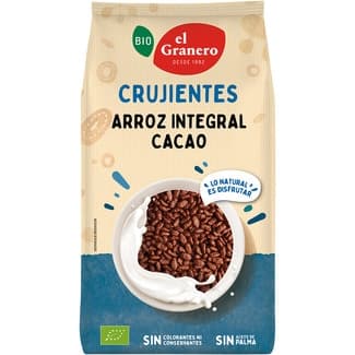 Bio arroz integral hinchado con agave y cacao ecológico bolsa 300 g -
