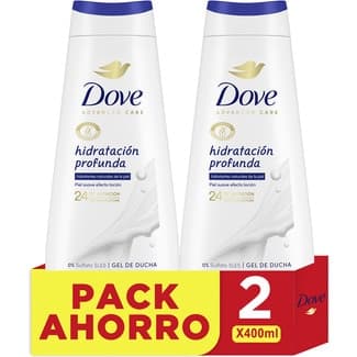 Gel de baño nutritivo hidratación profunda 0% sulfatos pack 2 frasco 400 ml -