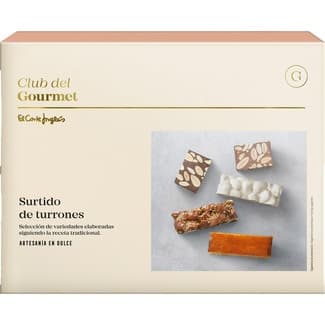 Surtido de turrones variados en porciones estuche 200 g -