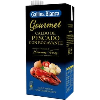 Caldo gourmet de pescado con bogavante sin gluten brik 1 l garantía de Hermanos Torres -