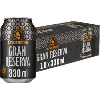 Cerveza tostada 100% malta pack 10 latas 33 cl -