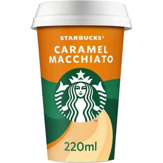 Chilled cup Caramel Macchiato bebida láctea de café con leche y caramelo vaso 220 ml -
