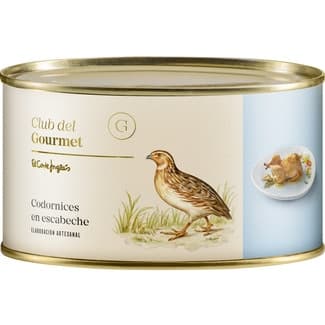 Codornices en escabeche elaboración artesanal lata 475 g -