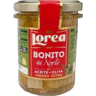 Gourmet bonito del norte en aceite de oliva virgen extra frasco 145 g neto escurrido -