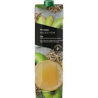 Zen bebida de zumo de manzana té blanco lavanda y flor de saúco 0% azúcares añadidos brik 1 l con extracto de tila, melisa y vainilla -