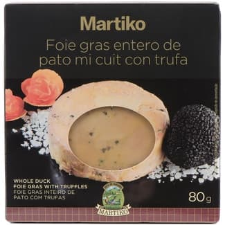 Foie gras entero de pato mi cuit con trufa sin gluten envase 80 g -