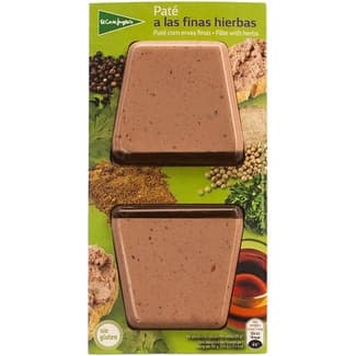 Paté a las finas hierbas sin gluten pack 2 x 50 g envase 100 g -