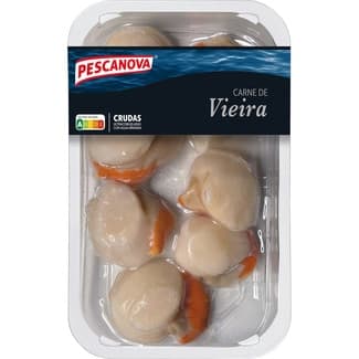 Carne de vieira estuche 225 g neto escurrido -