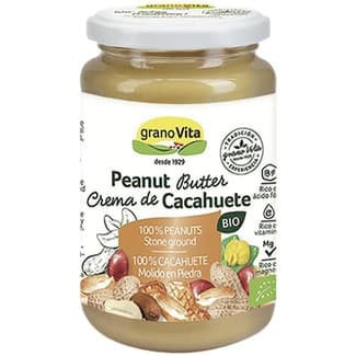 Crema de cacahuetes ecológica sin gluten y sin aceite de palma tarro 350 g -