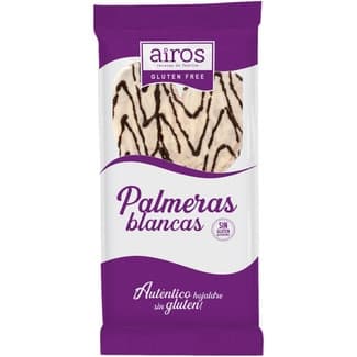 Palmeras con chocolate blanco sin gluten envase 150 g -