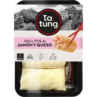 Rollitos de jamón y queso 4 unidades envase 240 g -