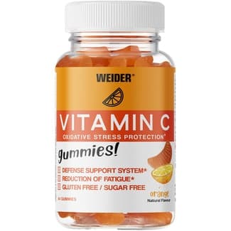 Gummies! vitamina C sabor naranja sin gluten y sin azúcar bote 84 unidades -