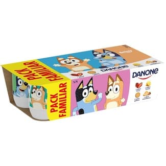 Yogur de sabores 2 fresa+ 2 macedonia+ 2 limón+ 2 galleta sin gluten pack 8 unidades 120 g -