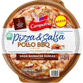 Pizza barbacoa pollo con salsa barbacoa Kansas envase 400 g -