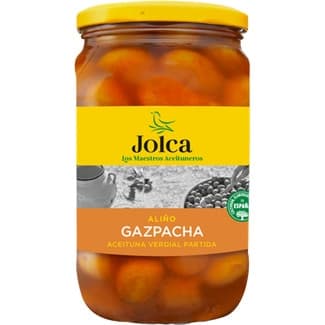 Aceituna verde verdial partida gazpacha frasco 400 g neto escurrido -