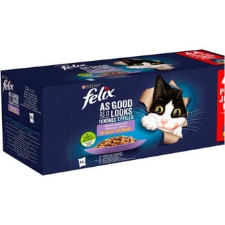 Comida húmeda para gatos selección Mix Selection en gelatina pack 44 envases 85 g -