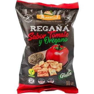 Regaña sabor tomate y orégano sin gluten y sin lactosa bolsa 80 g -
