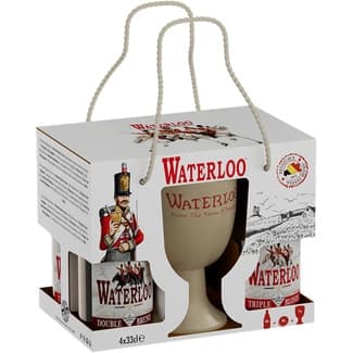 Cerveza belga estuche de 4 botellas 33 cl más cáliz -