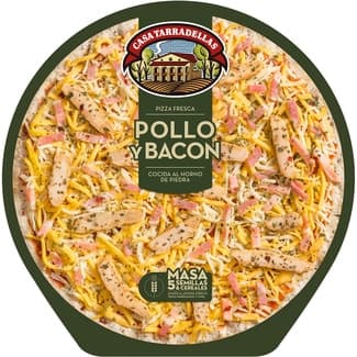 Pizza de pollo y bacon con masa de 5 semillas & cereales envase 410 g -