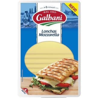 Queso mozzarella en lonchas envase 100 g -