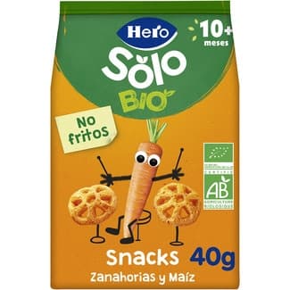 Snacks de zanahorias y maíz ecológicos desde 10 meses bolsa 40 g -