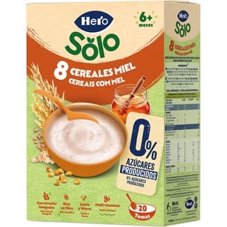Papilla de 8 cereales con miel 0% azúcares producidos desde 6 meses envase 340 g -