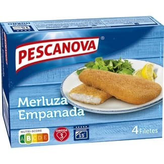Filetes de merluza empanados 4 unidades estuche 340 g -