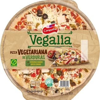 Vegalia pizza vegetariana de verduras asadas y queso curado envase 360 g -