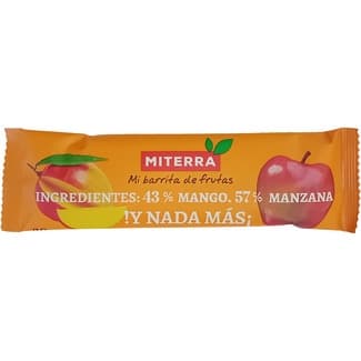 Barrita de frutas con 1/2 mango y 1 manzana sin gluten y sin lácteos 35 g -