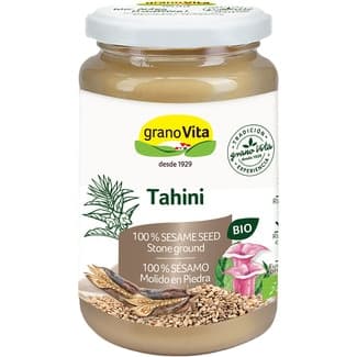 Tahini crema de sésamo 100% molido en piedra ecológico frasco 350 g -