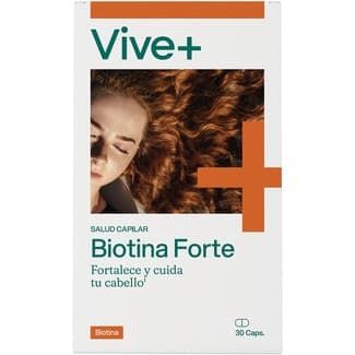 Biotina Plus para cabello fuerte sin gluten envase 30 cápsulas -