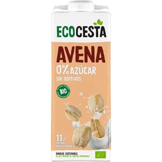 Bebida de avena ecológica 0% azúcares añadidos y vegana brik 1 l -