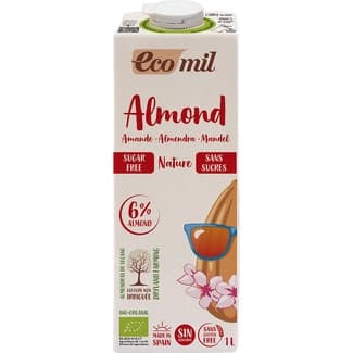 Bebida de almendra 6% almendra ecológica sin azúcares envase 1 l -