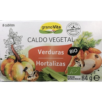 Caldo vegetal biológico en pastillas envase 10 unidades -