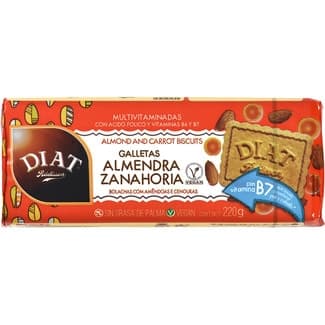 Galletas con almendra y zanahoria sin aceite de palma paquete 220 g -