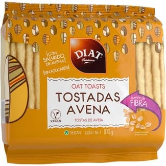 Tostadas con salvado de avena veganas envase 100 g -