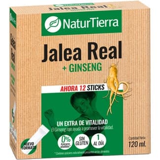 Jalea real + gingseng sin gluten 0% azúcares añadidos envase 12 sticks -
