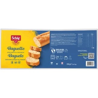 Baguette crujiente al tostarlo sin gluten y sin lactosa envase 350 g -