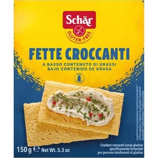 Fette Crocanti rebanadas crujientes de pan sin gluten bajo en grasa envase 150 g -