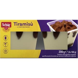 Tiramisú sin gluten 2 porciones individuales y sin aceite de palma estuche 200 g -