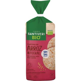Organic Bio tortitas de arroz integral sin sal ecológicas y sin gluten bolsa 100 g -