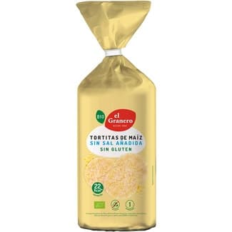 Bio tortitas de maíz sin gluten y sin sal añadida bolsa 130 g -