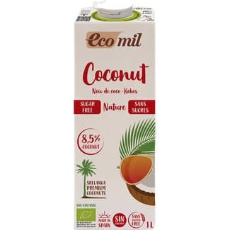 Leche de coco ecológica sin gluten y sin lactosa envase 1 l -