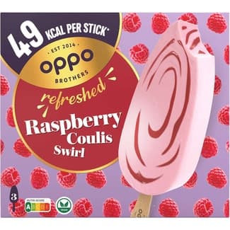Helados de frambuesa con coulis vegano 3 unidades envase 285 ml -