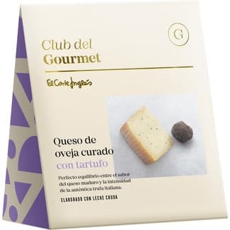 Queso de oveja curado elaborado con leche cruda con tartufo cuña 250 g -
