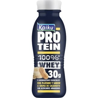 Protein bebida con proteínas con plátano sabor a crema de cacahuete botella 330 ml -