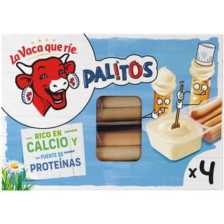 Palitos crema de queso natural con palitos de pan para mojar pack 4 tarrinas caja 140 g -