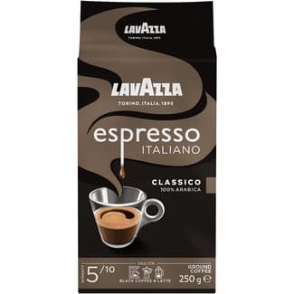 Café molido natural Espresso italiano 100% Arábica intensidad 5/10 paquete 250 g -