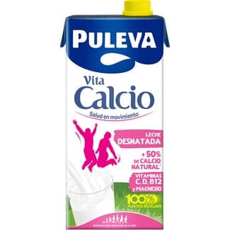 Leche desnatada enriquecida con calcio brik 1 l -